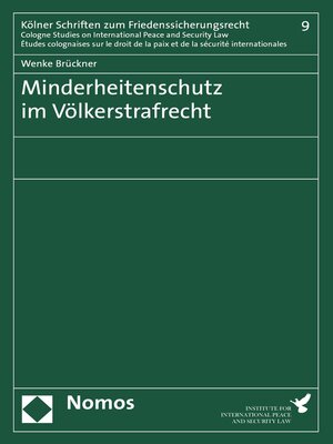 cover image of Minderheitenschutz im Völkerstrafrecht